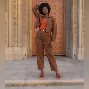 Big Bud Press Brown Checkered Trousers